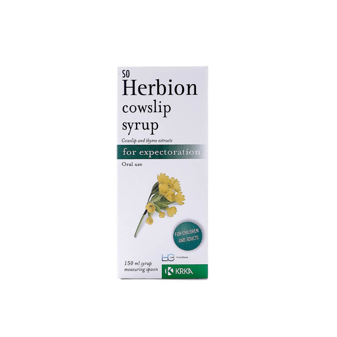 Herbion Cowslip Syrup — Front view.