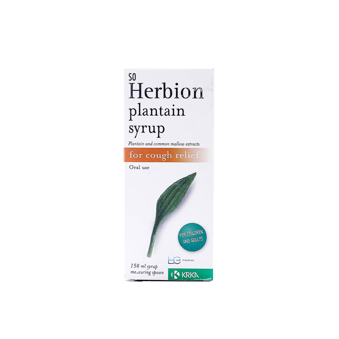 Herbion Plantain Syrup — Front view.